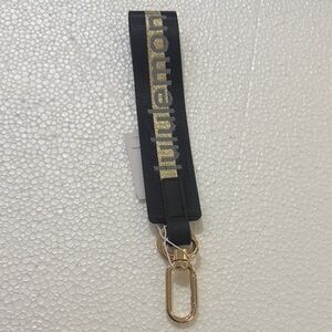 lululemon athletica Black and Gold Keychain
